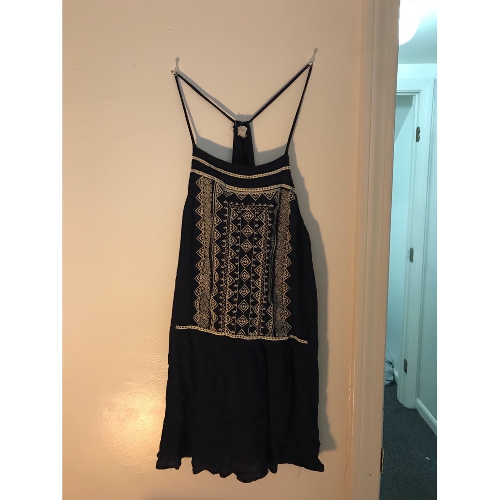 Blue boho top